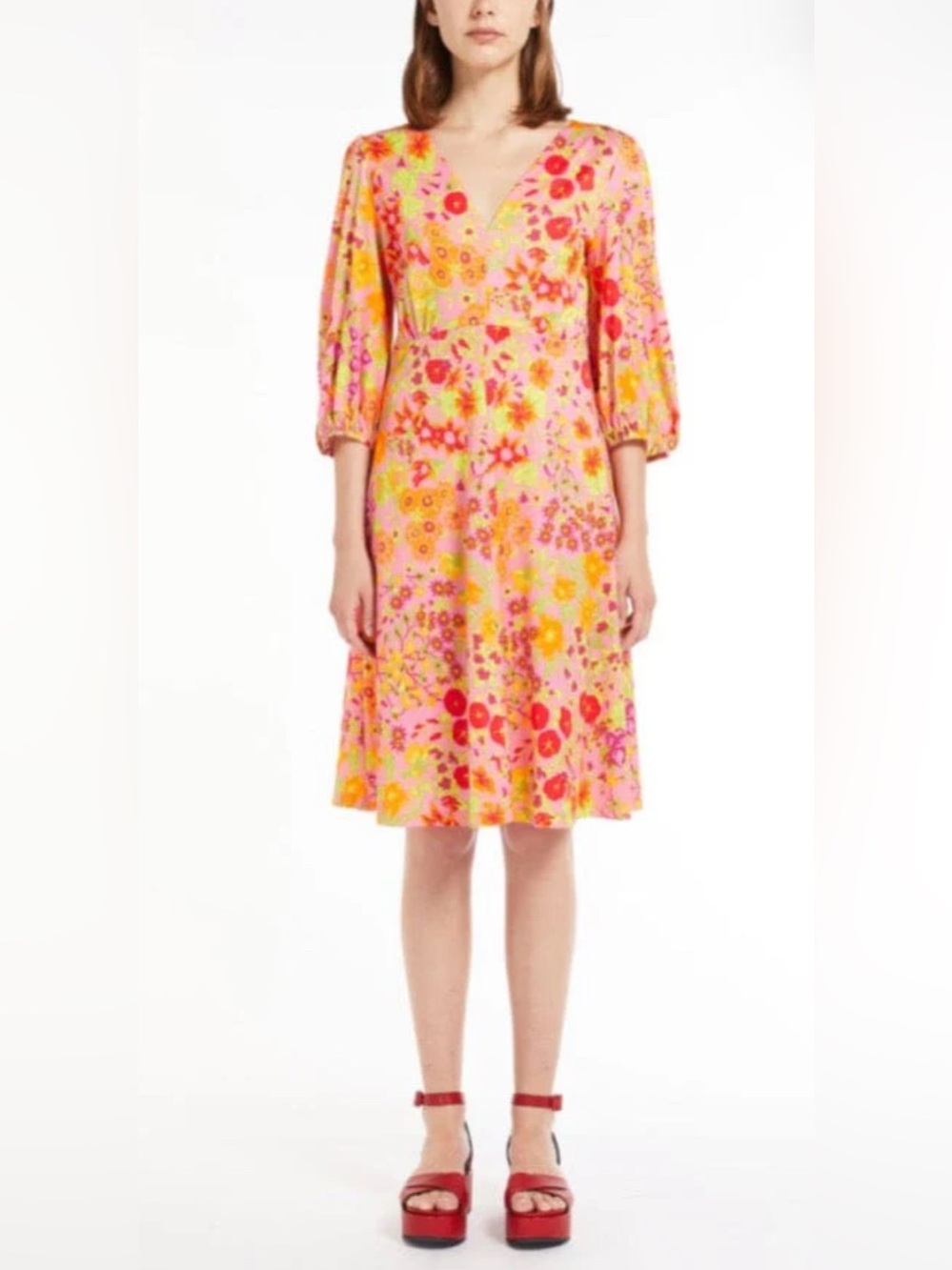 WEEKEND BY MAX MARA KIRIE FLORAL JERSEY DRESS Size S (no Size Tag)